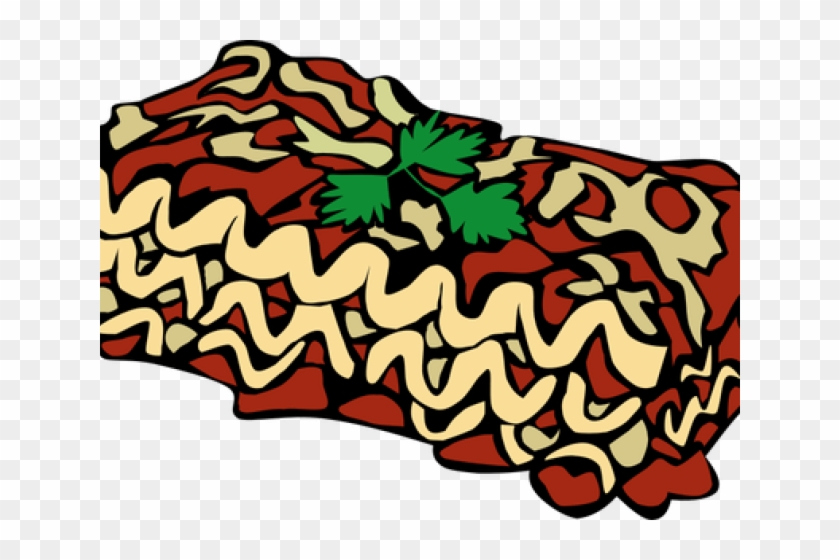 Dinner Plate Clipart Potluck Dinner - Lasagna Clip Art - Png Download #2446018