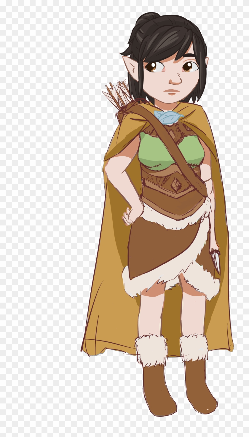 My Dnd Character, A Halfling Girl - Female D&d Halfling Character Clipart