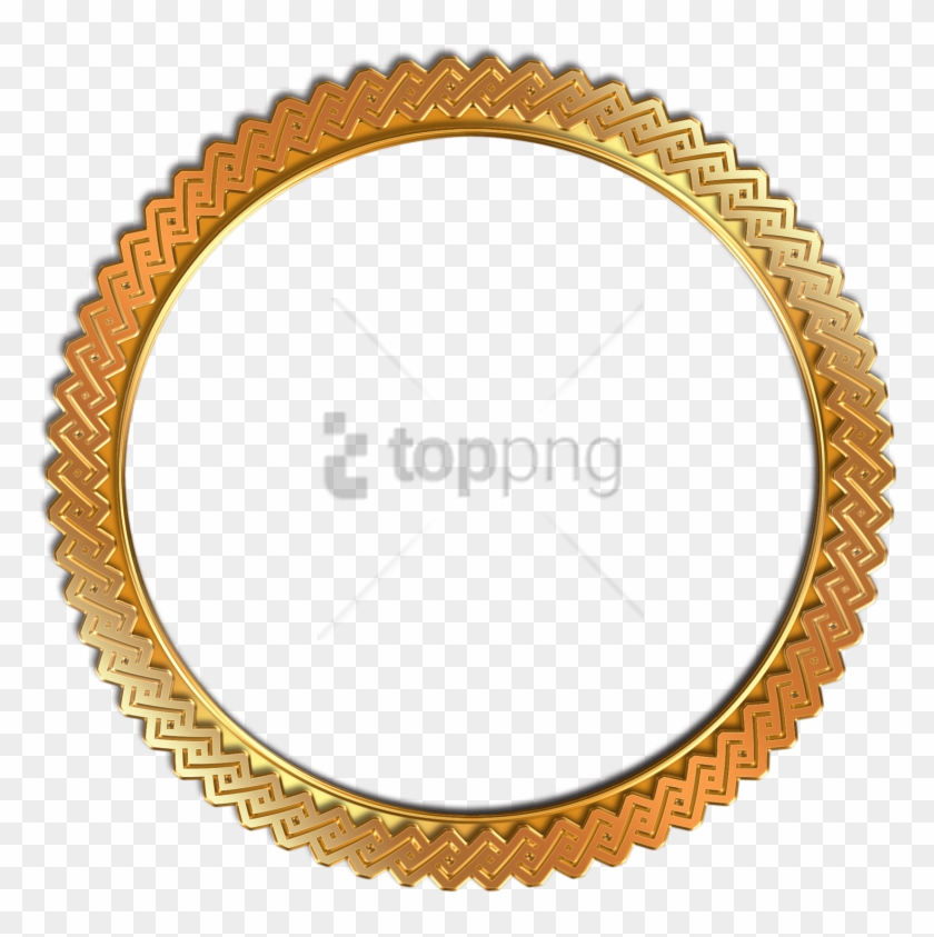 Free Png Gold Circle Frame Png Png Image With Transparent - Frame Golden Circle Png Clipart #2446290