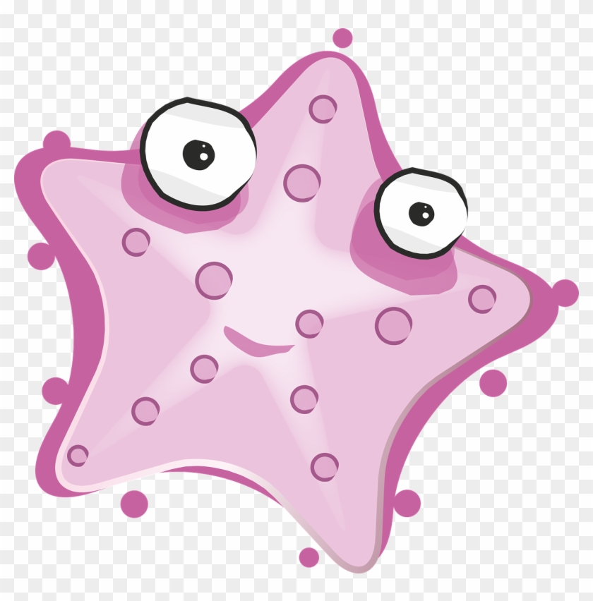 Starfish,sea,fun,little - Gambar Bintang Laut Animasi Clipart