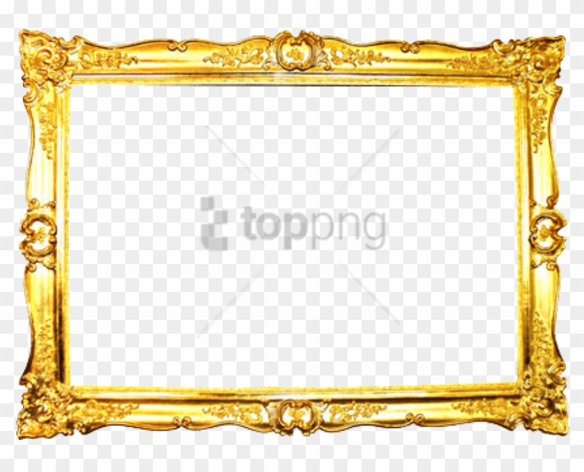 Free Png Ornate Gold Frame Png Image With Transparent - Golden Frame Transparent Background Clipart #2446576