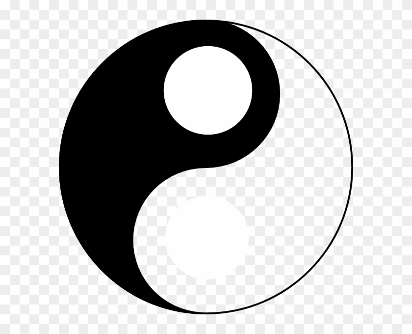 Yin Yang Without The White Dot Clipart #2446759