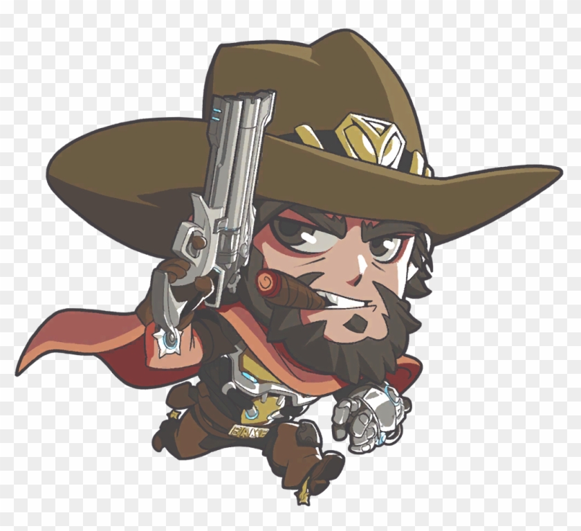 Mccree Hat Png Transparent Background - Overwatch Mccree Cute Spray Clipart #2447071