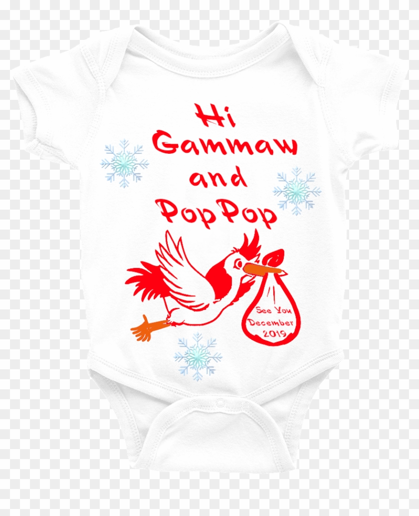 Christmas Baby Announcement Onesie Baby Announcement - Kiss Clipart