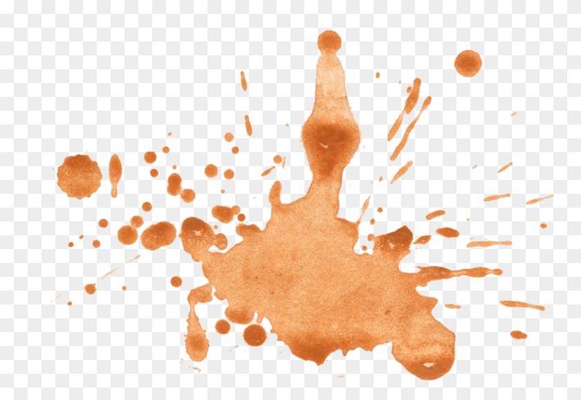 4 Brown Watercolor Splatter - Brown Watercolor Effect Png Clipart