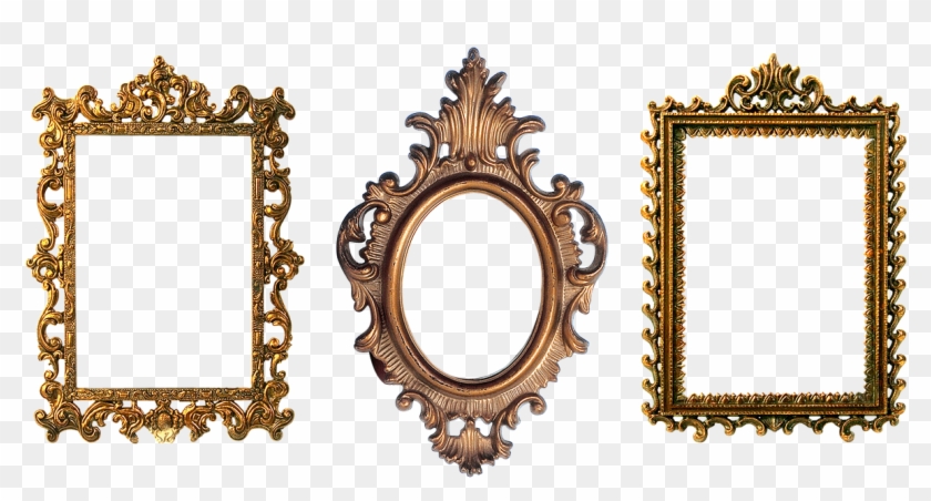 Frame, Carved, Gold, Design, Filigreed, Decorative - Design Frames Hd Png Clipart