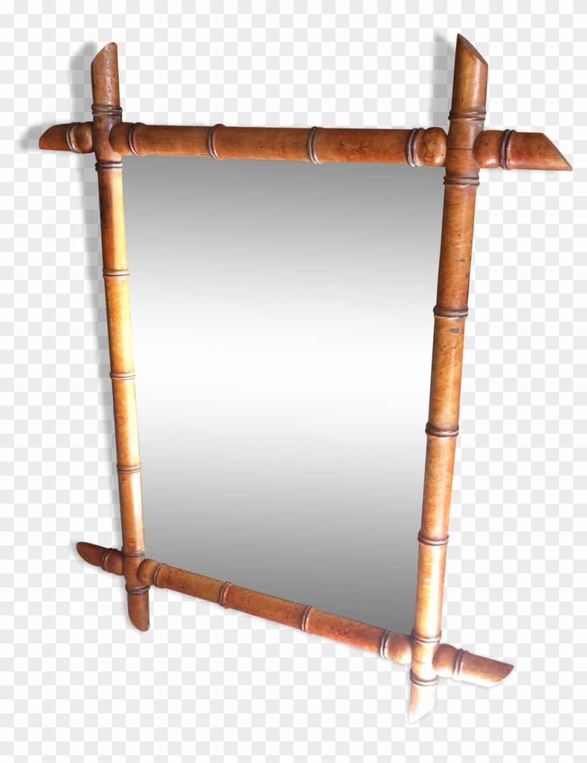 Old Mirror Wood Frame Imitation Bamboo 1900 65x55cm - Wood Clipart #2447321