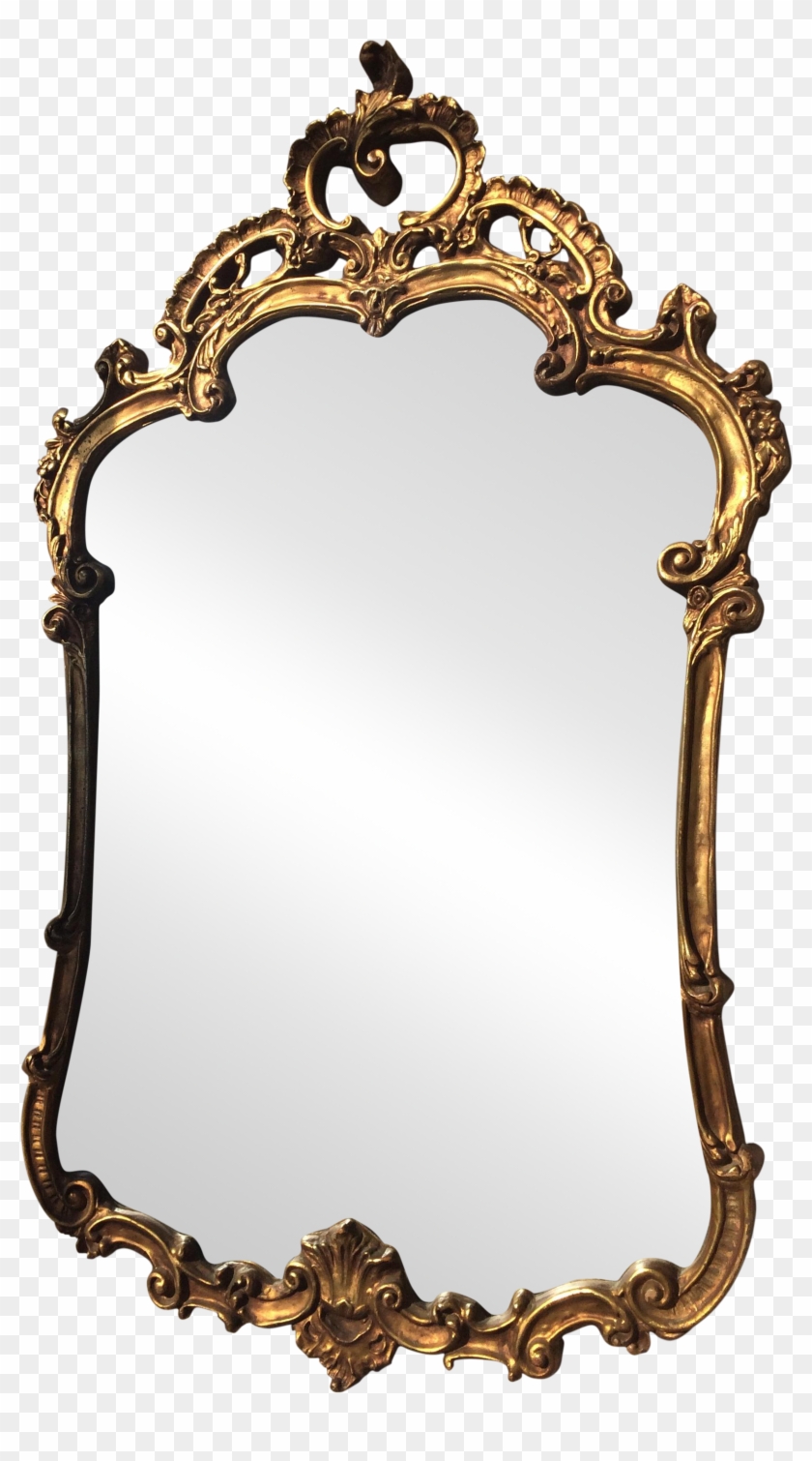 Vintage Baroque Gilt-framed Mirror - Old Baroque Mirror Clipart