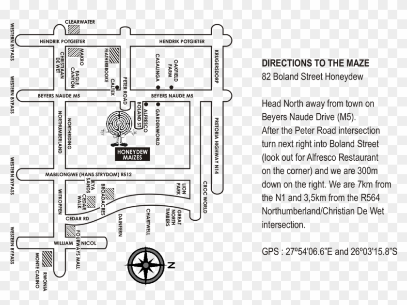 Map And Directions - Honeydew Maze Clipart #2448038