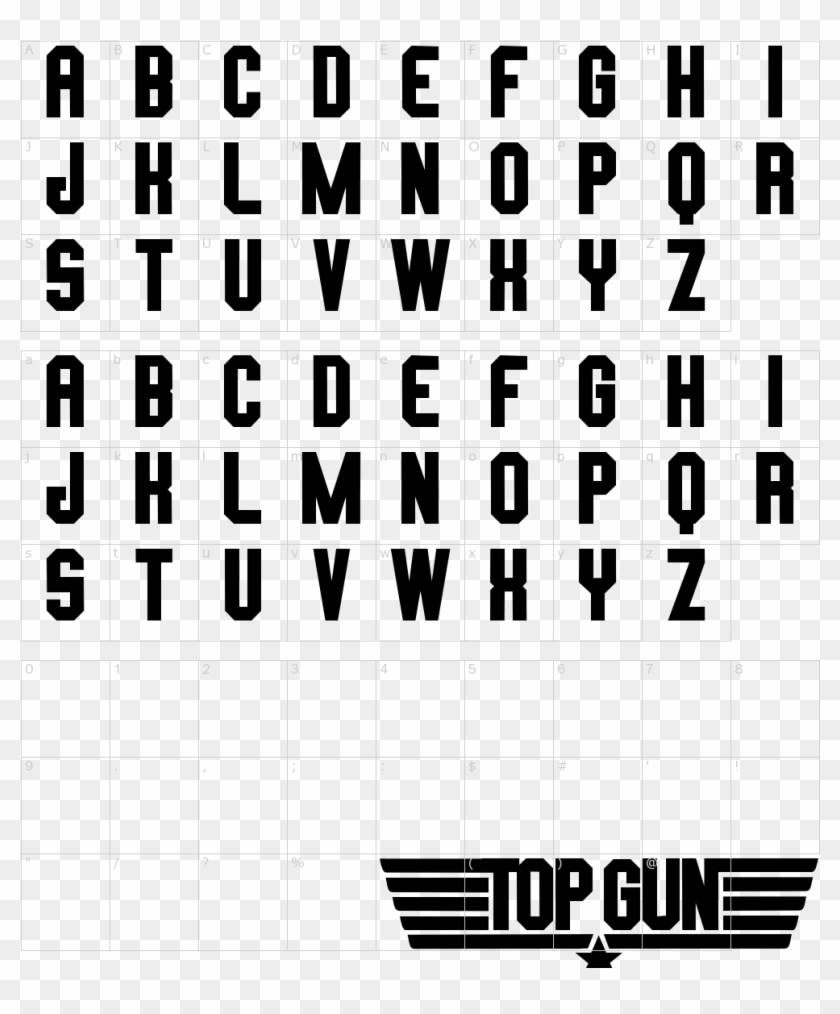 Top Gun Font - Top Gun Font Transparent Clipart