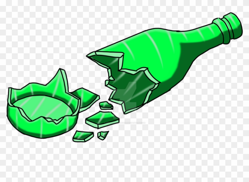 Alcohol Drawing Broken Bottle - Broken Beer Bottle Drawing Clipart #2448363