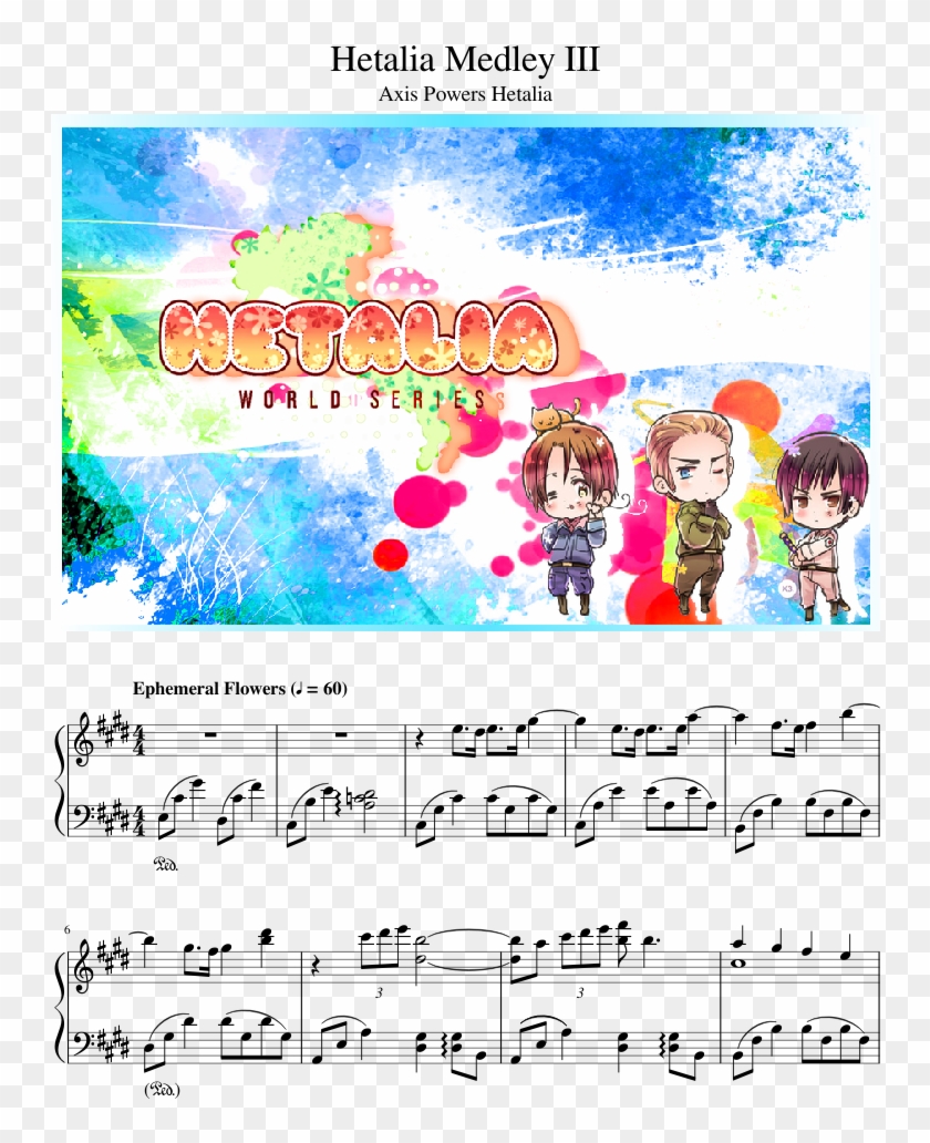 Hetalia Medley Iii Sheet Music 1 Of 15 Pages - Hetalia Chibi Clipart