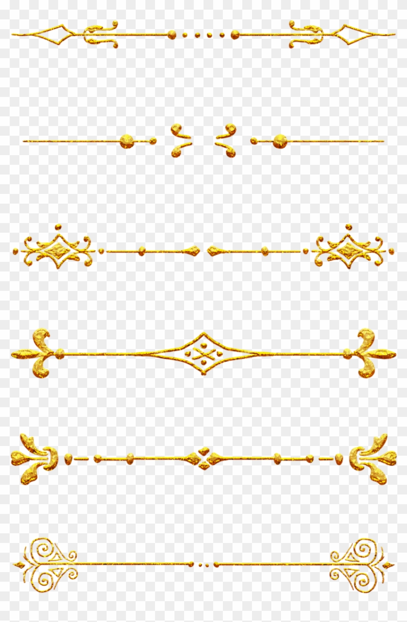 Golden Retro European Border Png And Psd - Gold Line Border Png Clipart