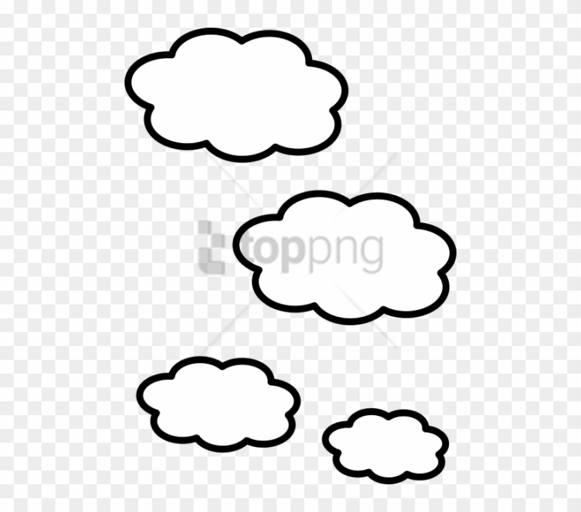 Free Png Clouds Drawing Png Png Image With Transparent - Clouds Black And White Clipart