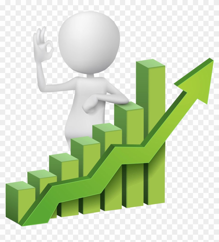 3d People With Bar Chart - 3d Bar Chart Png Clipart
