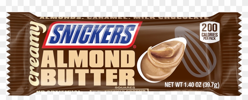 Creamy Snickers, Almond Butter Square Candy Bars, Single - Snickers Almond Butter Calories Clipart #2450411