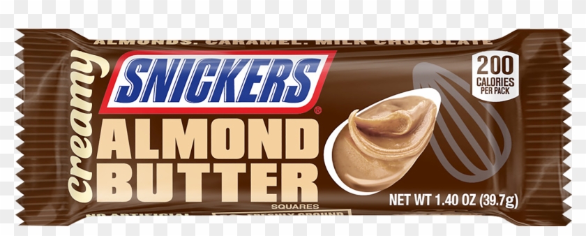 Creamy Snickers, Almond Butter Square Candy Bars, Single - Snickers Almond Butter Calories Clipart