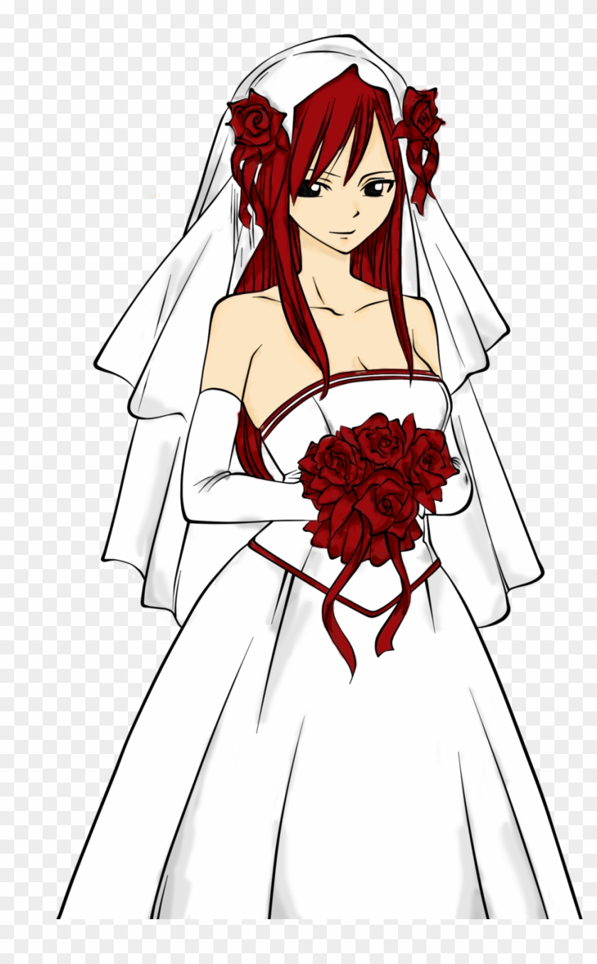Arabian Erza Scarlet - Fairy Tail Erza Wedding Dress Clipart