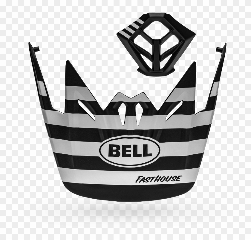 Fh Stripes Bell Mtb Visor Mouthpiece Kit Black/white - Bell Fasthouse Visor Clipart