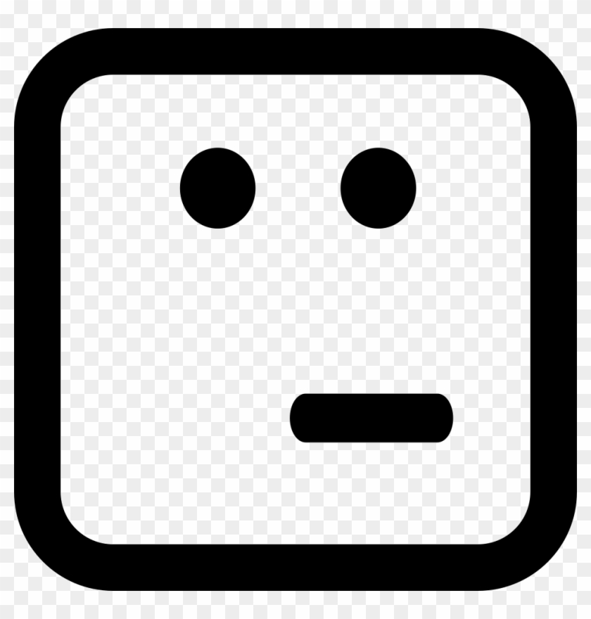 Emoticon Face Of Doubt Comments - Square With A Face Clipart #2451373
