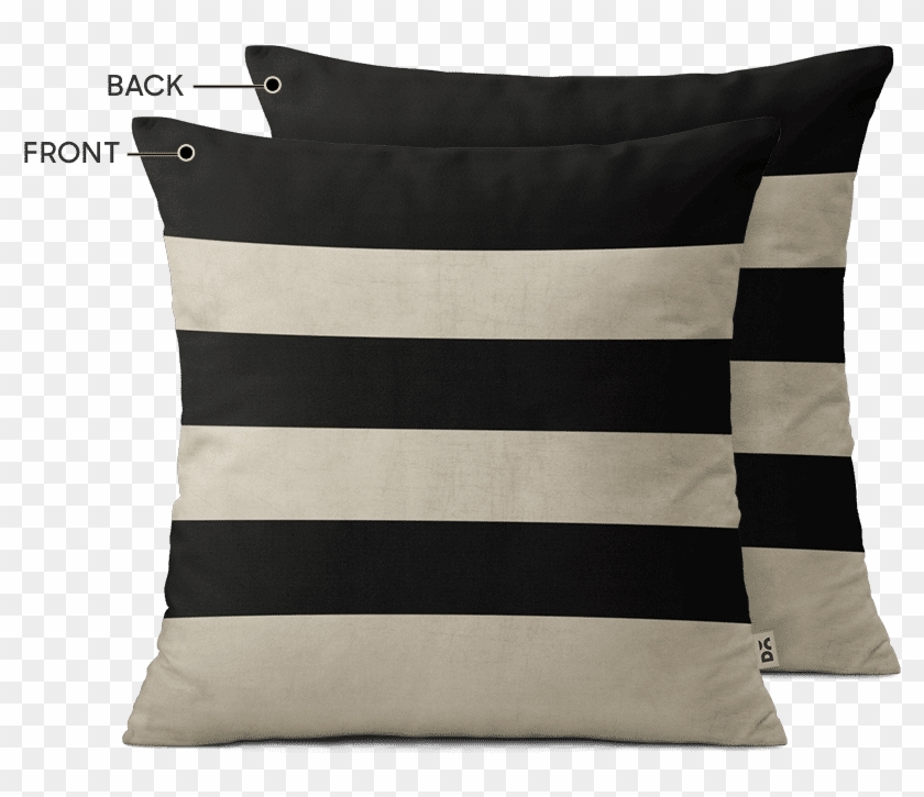 Dailyobjects Vintage Black Stripes 18" Cushion Cover - Cushion Clipart