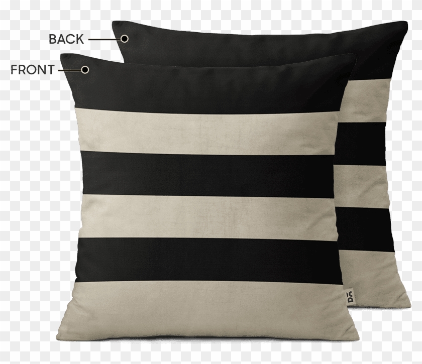 Dailyobjects Vintage Black Stripes 18" Cushion Cover - Cushion Clipart #2451597