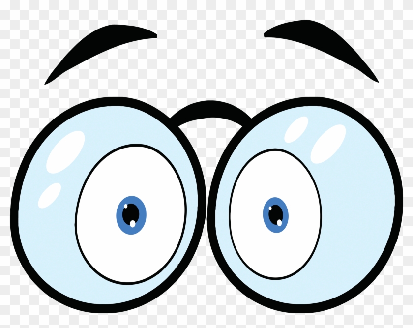 Funny Eyes Clipart - Cartoon Eyes With Glasses - Png Download