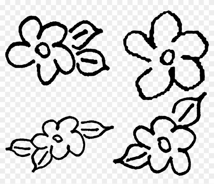 Hand Drawn Flowers Collage Sheet Download Png Clipart