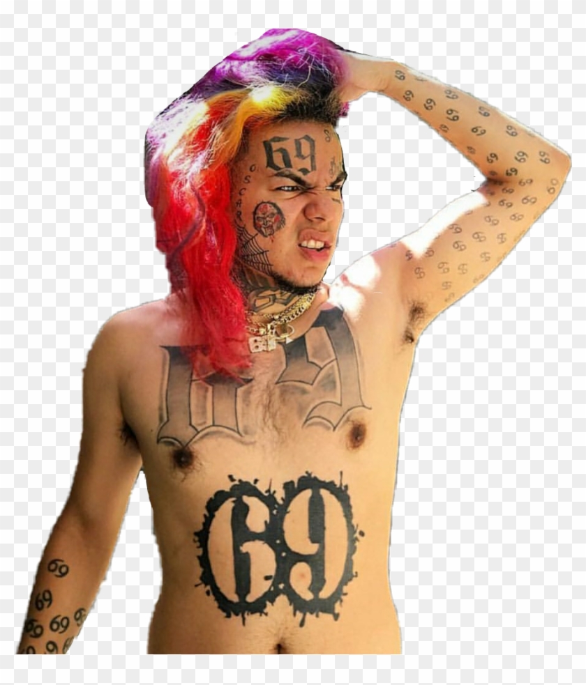 Svg Freeuse Library Tekashi Ix Ine Sticker By Brayan - 6ix9ine Tattoos Clipart