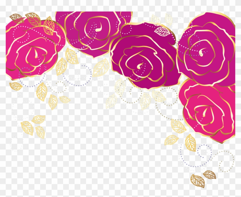 #rose #roses #rosesticker #rosegold #gold #pink #fuchsia - Navy Blue Background Design Clipart