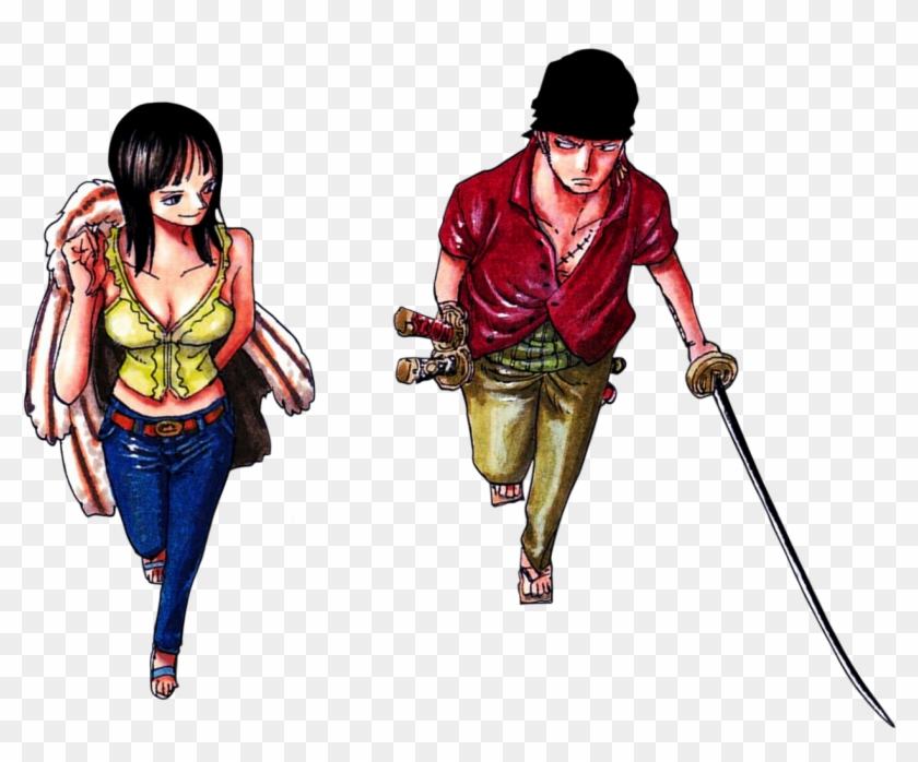 Zoro & Robin From Chapter 439 Color Spread - One Piece Color Spread Zoro Robin Clipart