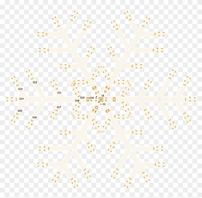 Neopixel Snowflake Descriptioncontrol 54 Neopixels - Christmas Cookies Illustration Png Clipart #2452675
