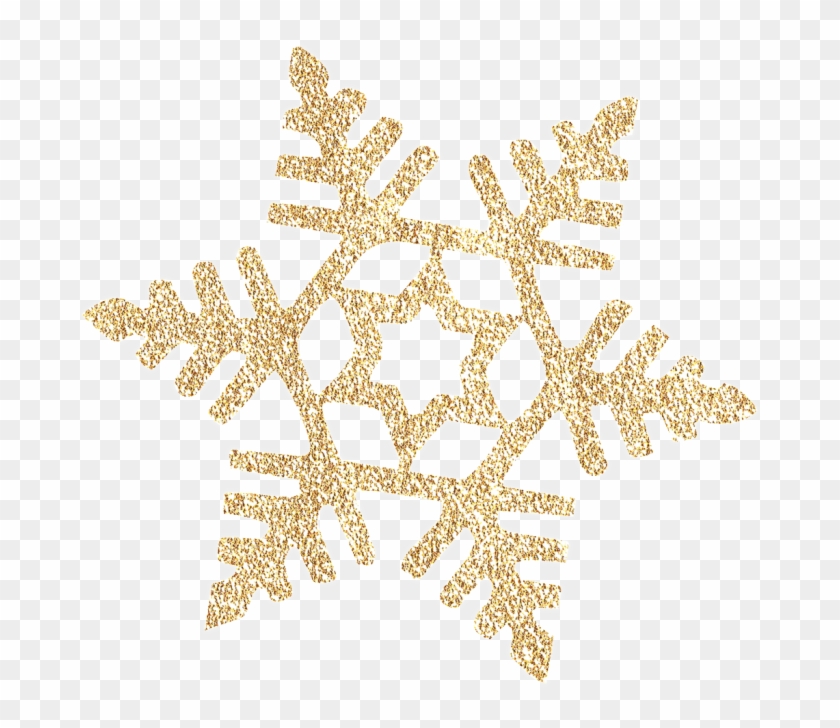 A Piece Of Golden Snowflake Transparent, Editable File - Transparent Background Gold Snowflake Clipart