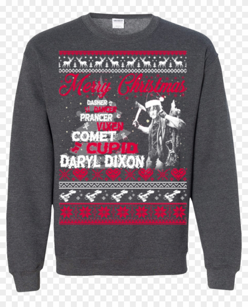 Daryl Dixon Ugly Christmas Sweater Merry Christmas - Vampire Diaries Custom Shirts Clipart