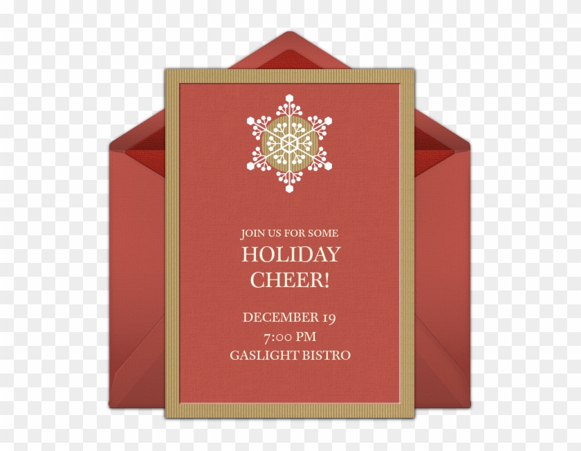 Holiday Snowflake Online Invitation - Paper Clipart