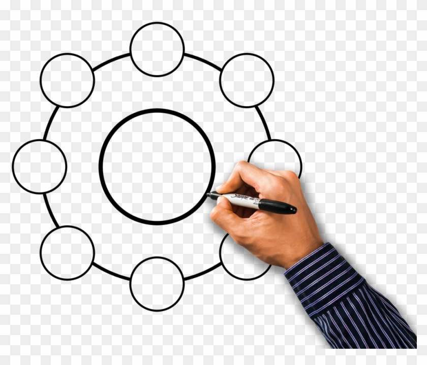 Network Hand Leave Circle Rings Png Image - Circle Clipart