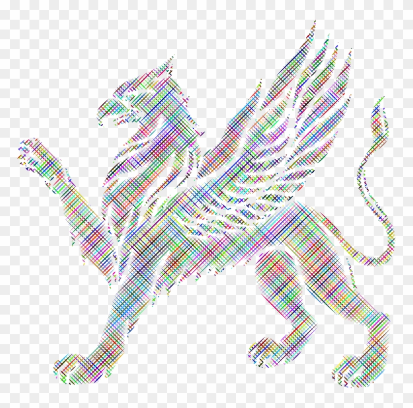 Line Art Griffin Animalistika Pop Art - Griffin Pop Art Clipart #2454474