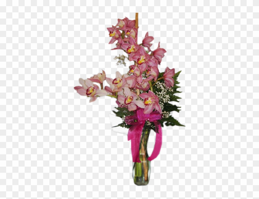 Orchid Transparent Vase - Orchid Vase Png Clipart #2454543