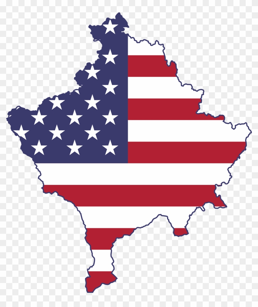 Emt For - Kosovo And America Flag Clipart