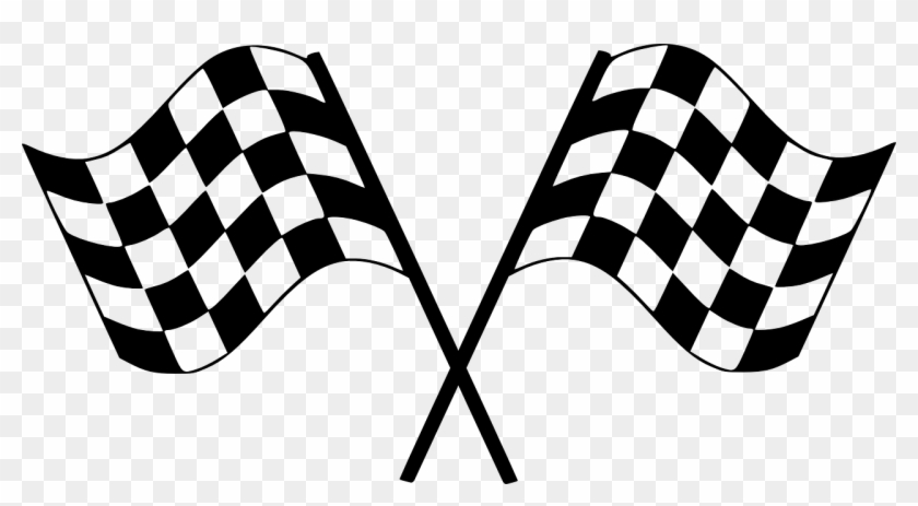 Checker Flags Racing Flags Flags Png Image - Race Car Flag Png Clipart #2454921