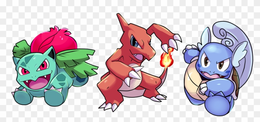 409kib, 1024x439, Ivysaur Charmeleon Wartortle Charms - Charmeleon Wartortle Clipart #2454962