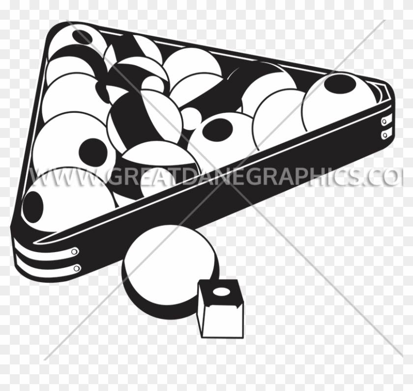 Balls Rack Production Ready Artwork For T - Pool Balls Rack Drawing Clipart #2455962
