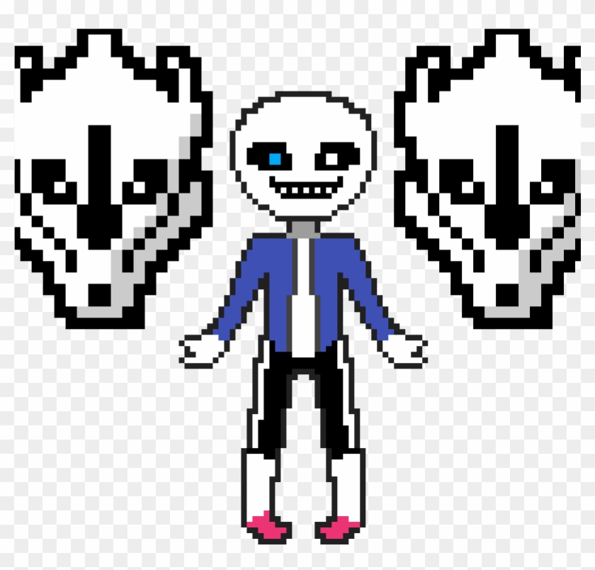 Sans - Undertale Pixel Gaster Blaster Clipart #2455969