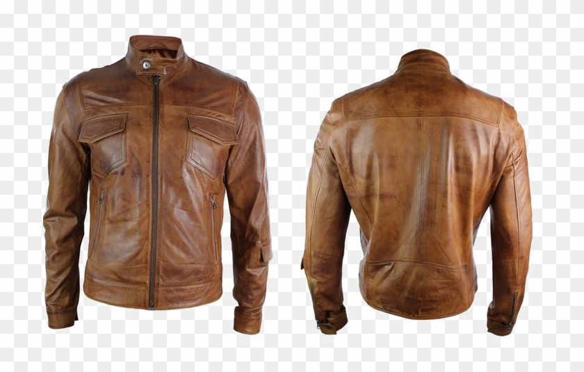 Biker Leather Jacket Png High Quality Image - Retro Brown Leather Jacket Clipart