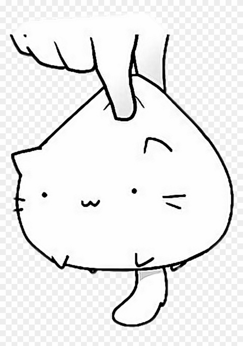 #tumblr #cat #aesthetic #png #hand#freetoedit - Anime Cute Mochi Cat Clipart #2456173