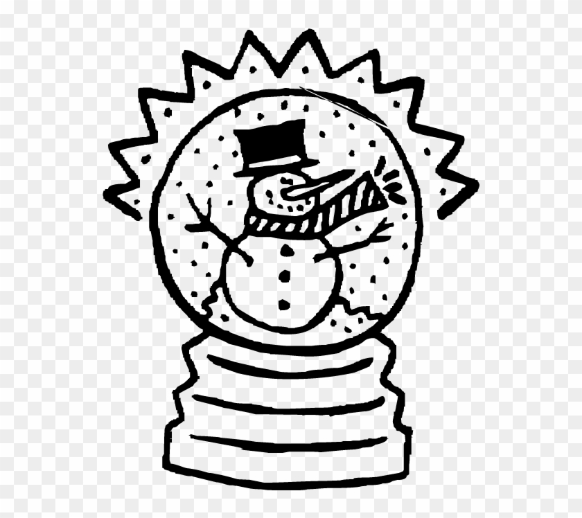 Snow Globe Coloring Pages Clipart