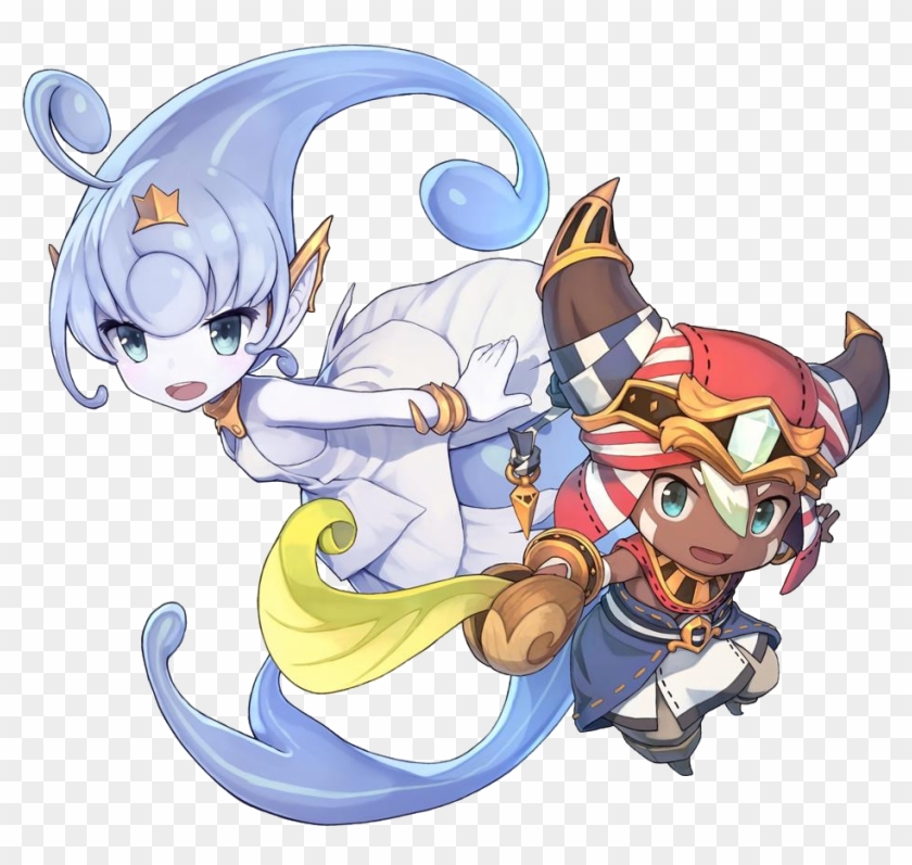 Tethu & Isuna - Ever Oasis Water Spirit Clipart