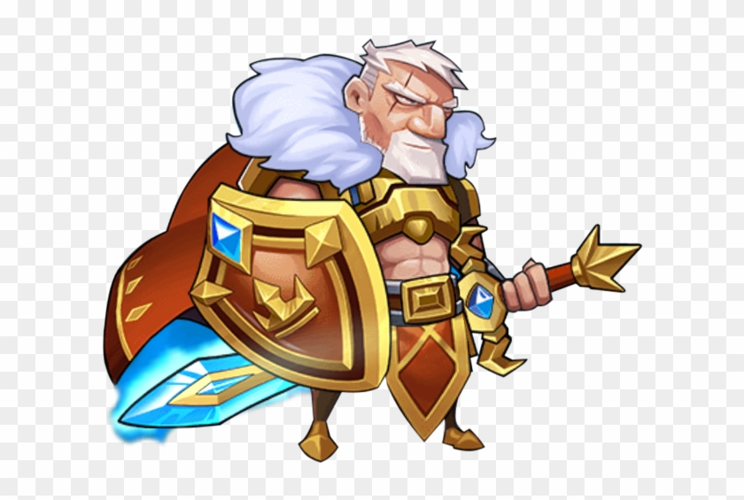 This Guy Looks Like A Strong King Who Can Fight For - Idle Heroes Characters Clipart #2457948