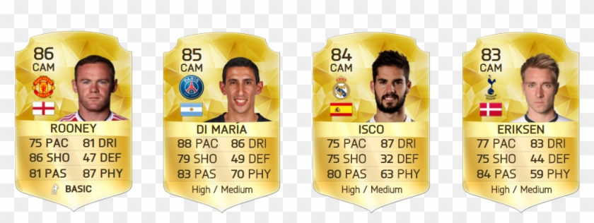 Los Mejores Mediapuntas De Fifa 16 Ultimate Team - Tabletop Game Clipart