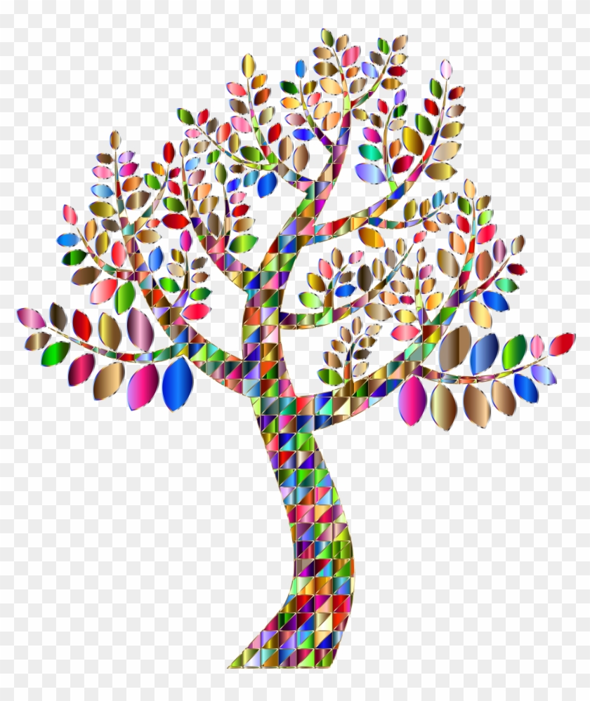 This Free Icons Png Design Of Complex Prismatic Tree - Tree Design No Background Clipart #2458100